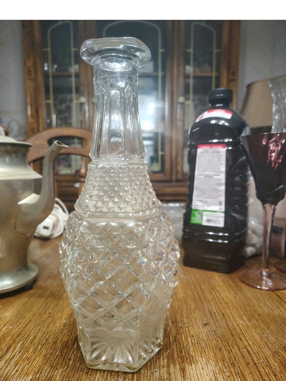 vintage Anchor Hocking Wexford clear glass decante